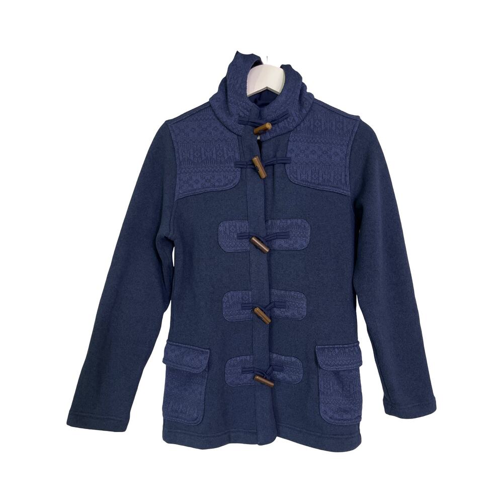 Patagonia Better Sweater Toggle Coat Hooded Blue Womens XS Fleece Lined Jacket